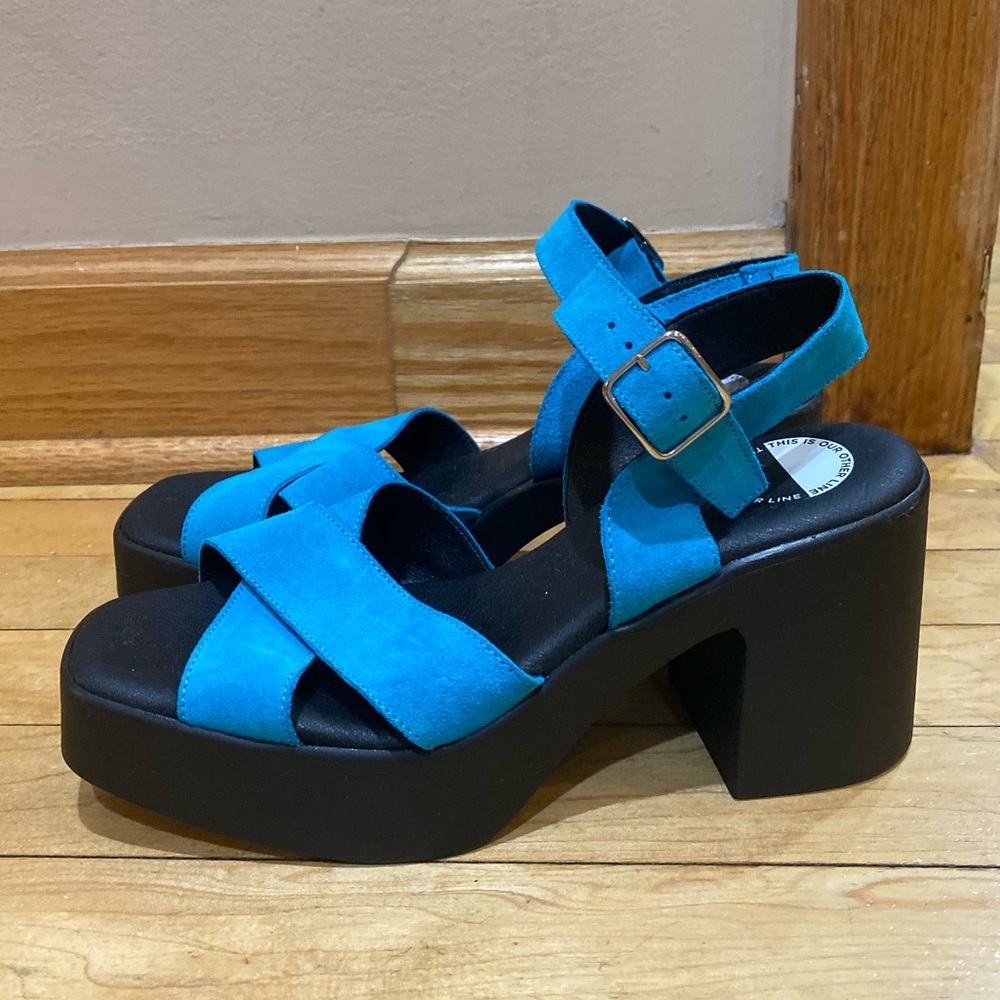 Blue This Is Our Other Line Casita Platform Sandals